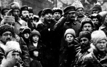 Soviet leaders in Red Square, Moscow, 1919
